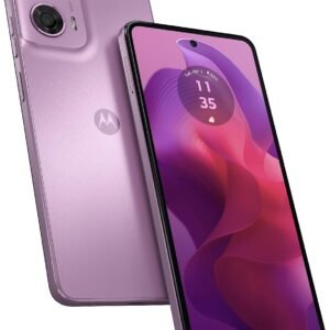 Motorola G24 Mobile Phone, 8GB RAM + 8GB ROM, 128GB ROM, MTK Helio G85, 6.6" 90Hz Ultra Bright Display, 5000mAh Battery, Android 14, Lavender Pink, Dual SIM