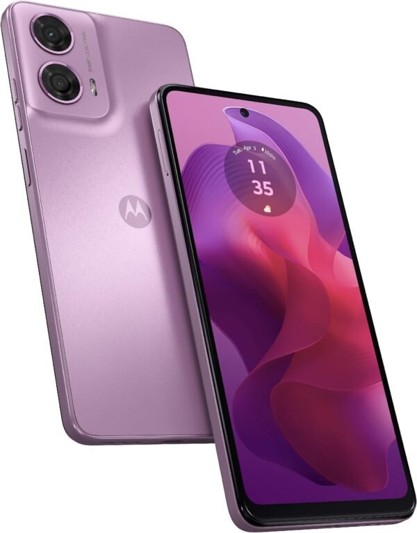 Motorola G24 Mobile Phone, 8GB RAM + 8GB ROM, 128GB ROM, MTK Helio G85, 6.6" 90Hz Ultra Bright Display, 5000mAh Battery, Android 14, Lavender Pink, Dual SIM